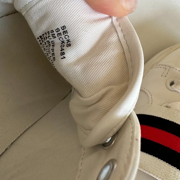 Steve Madden White Platform Sneakers w/ Red & Black Stripe Detail/Studs Size 6 - Picture 6 of 9